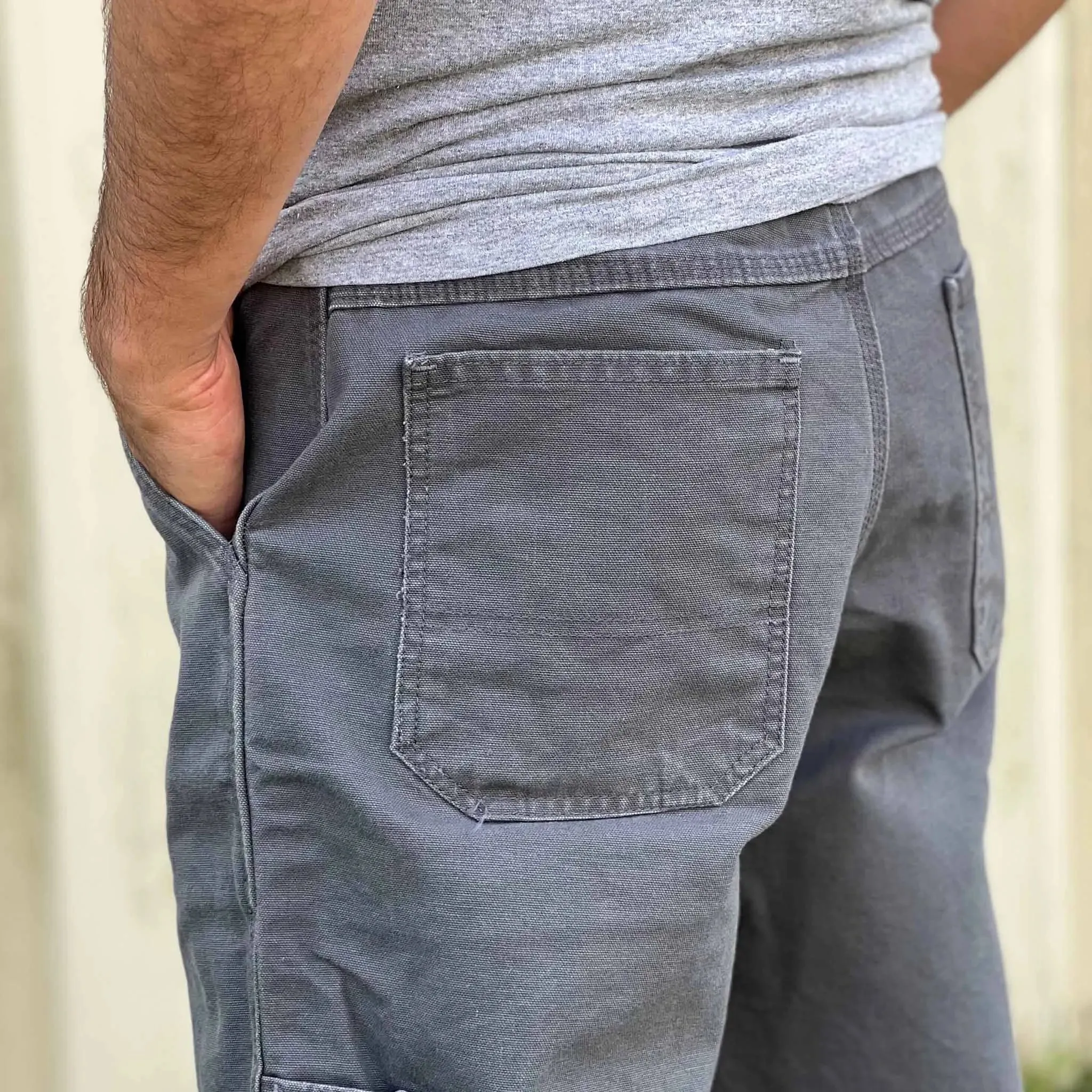 12 oz Duck Canvas Carpenter Short - Gravel