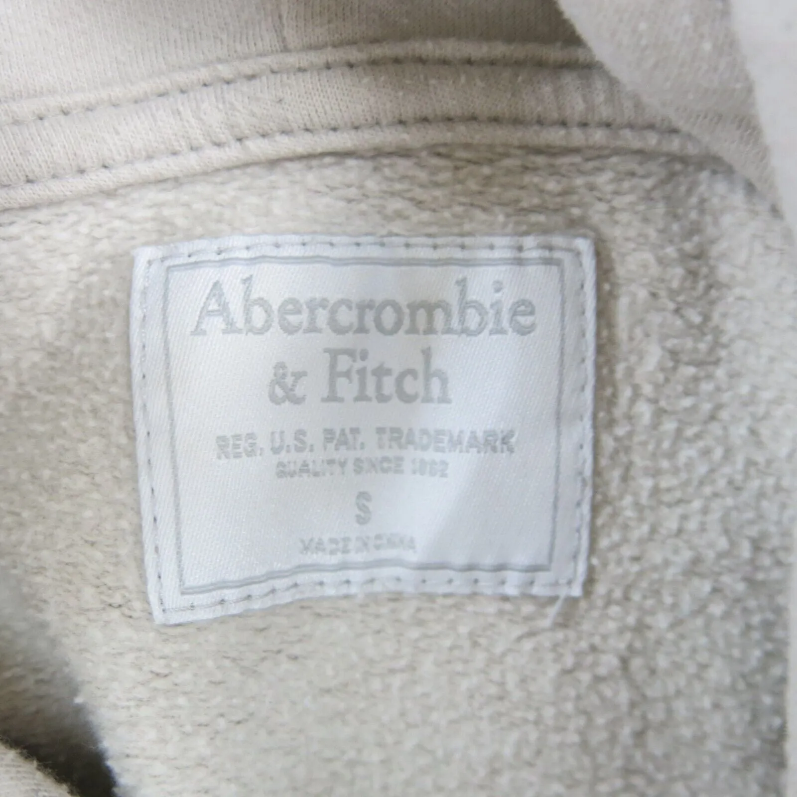 Abercrombie & Fitch Men Pullover Hooded Long Sleeve Drawstring Pockets Gray SZ S