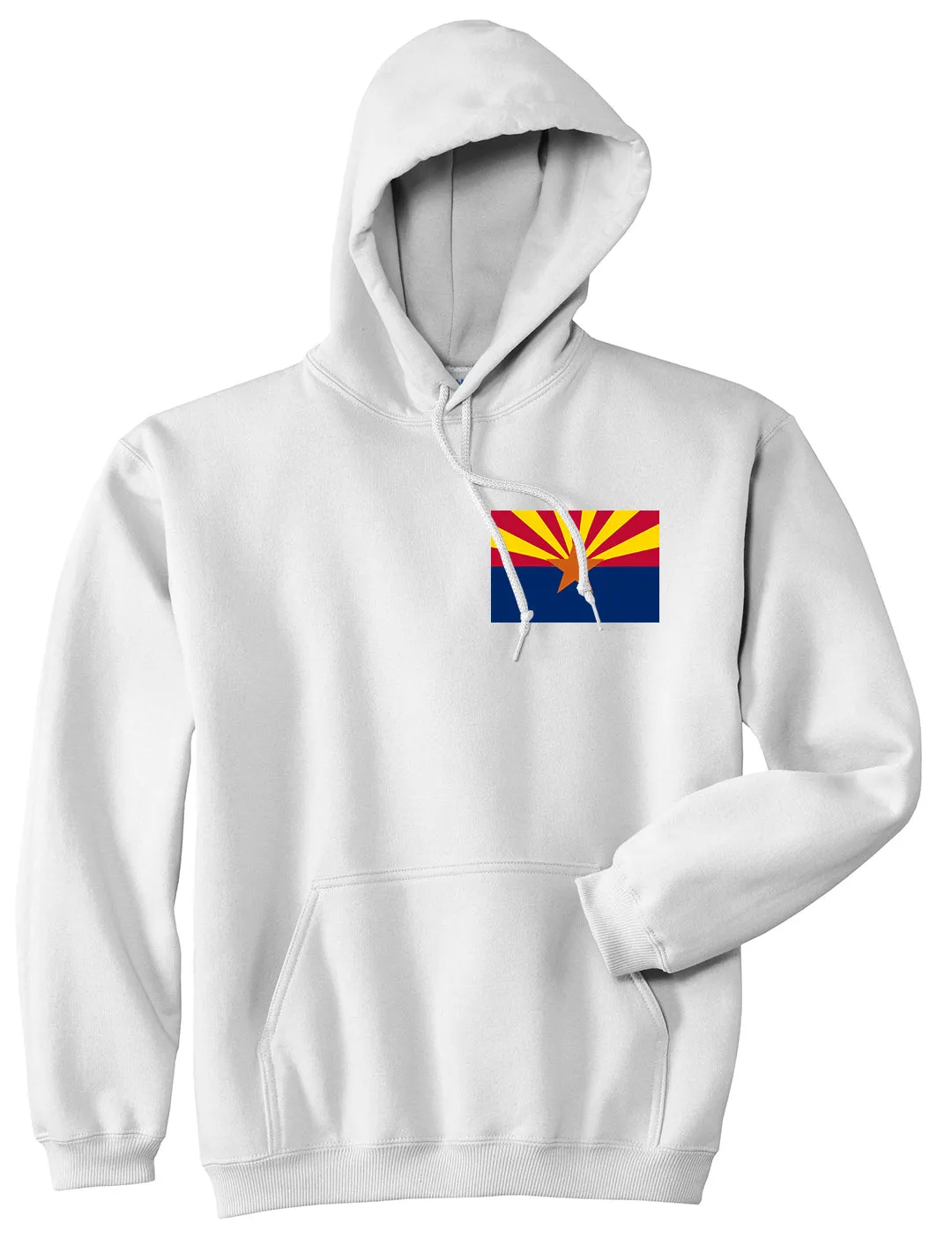 Arizona State Flag AZ Chest Mens Pullover Hoodie