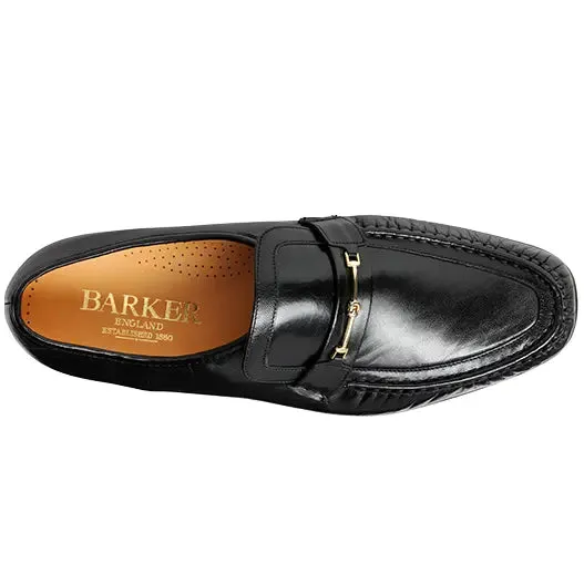 BARKER Laurie Shoes - Mens Moccasins - Black Kid