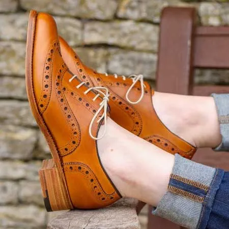 BARKER Sloane Shoes - Ladies Brogues - Cedar Calf