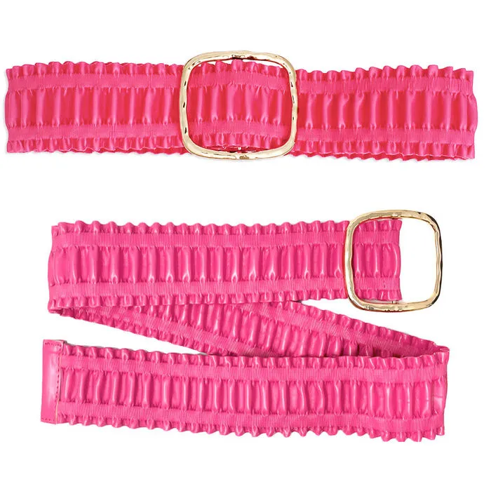 Belt Ruffled Wide Stretch for Women