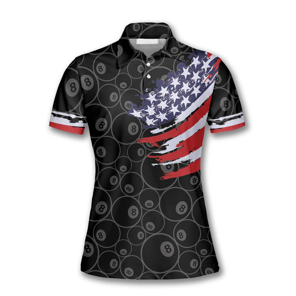 Billiard Ball Pattern Flag Custom Billiard Shirts for Women, Flag Shirt, Gift for Her