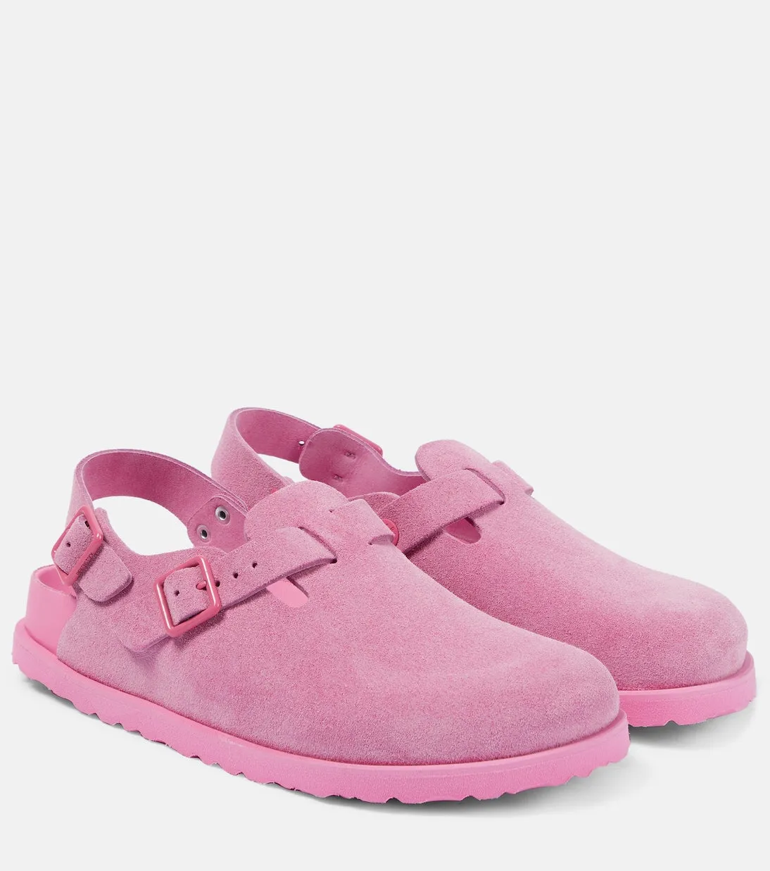 Birkenstock 1774 tokio suede slingback clogs, pink