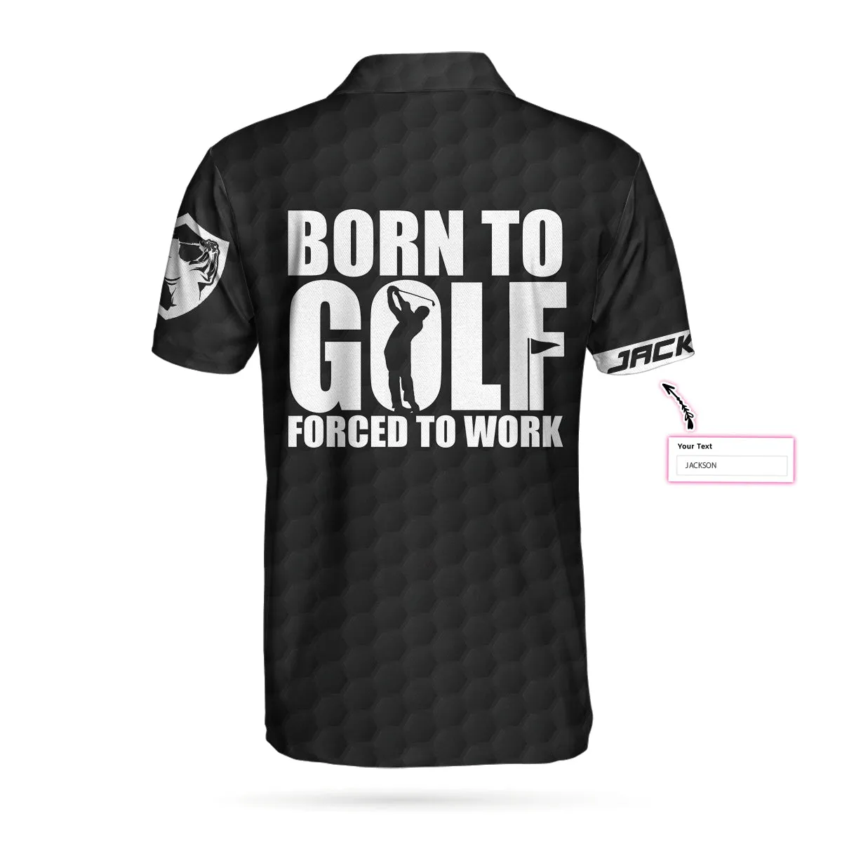 Born To Golf Forced To Work Custom Polo Shirt, Black Theme American Flag Polo Shirt, Best Golf Shirt For Men Coolspod