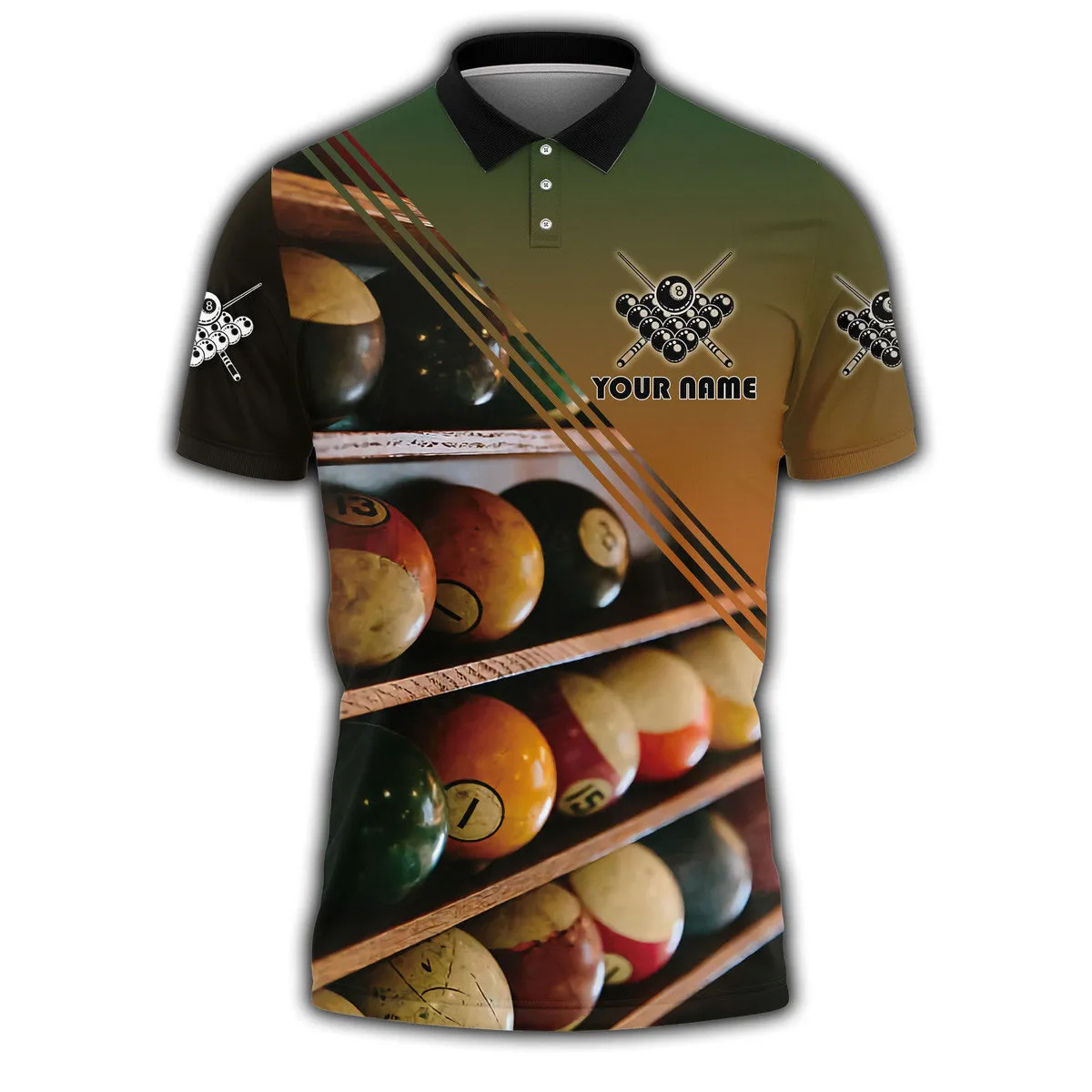 Coolspod Billiard Club Cue Ball Polo Shirt, Unisex Shirt for Men Women, Billiard 3D Shirt