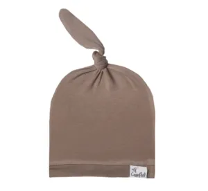 Copper Pearl - Newborn Top Knot Hat in Gobi