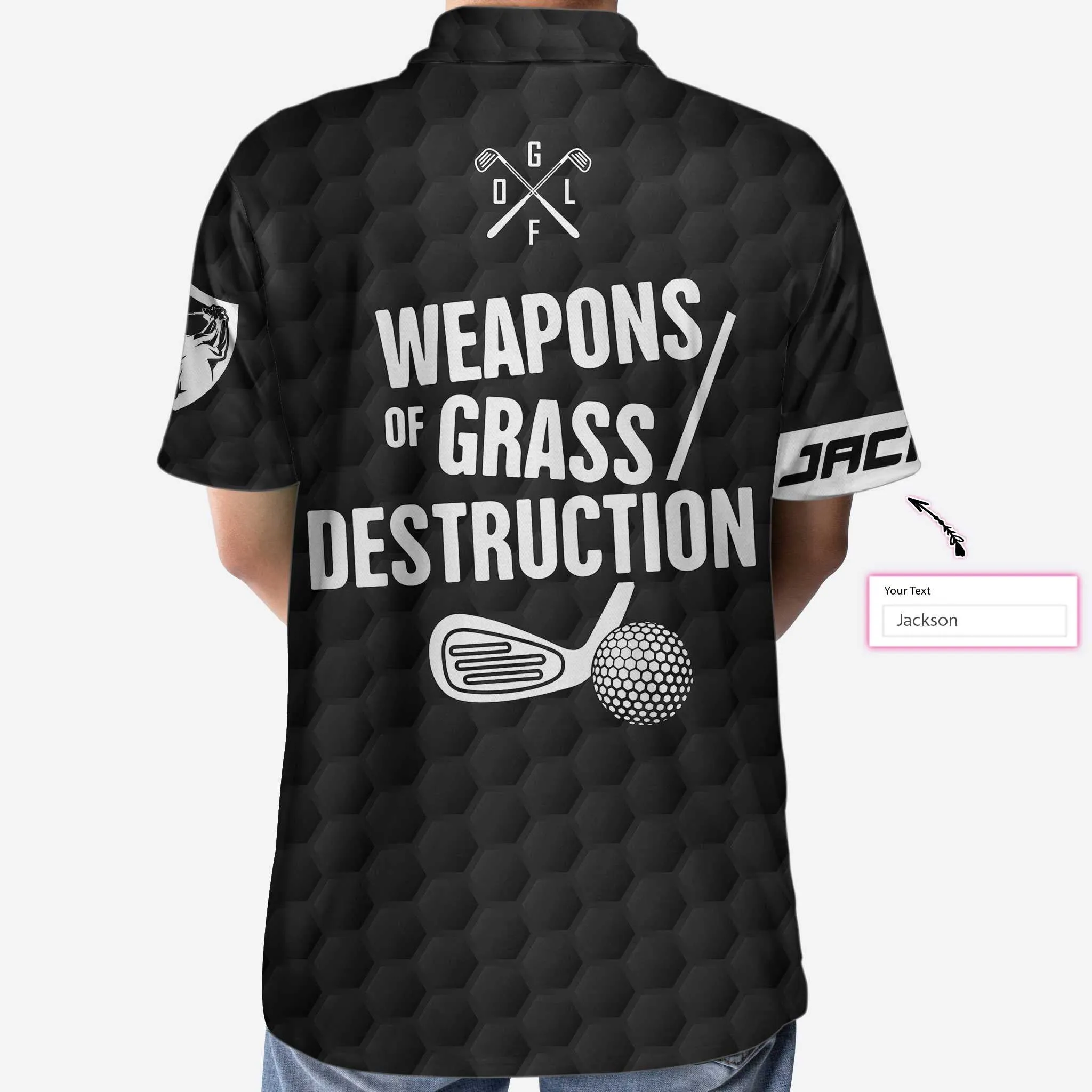 Custom Men Polo Golf Team Shirt, Weapons Of Grass Destruction Polo Shirt, Uniform Golfer Man Coolspod