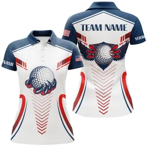 Customized American Flag Multicolor Eagle Golf Polo Shirt Team Golf Shirts For Women Best Golf Gifts