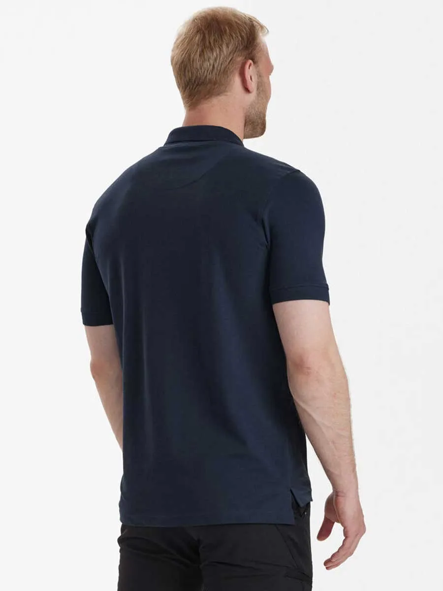 DEERHUNTER Harris Polo Shirt - Men's - Dark Blue