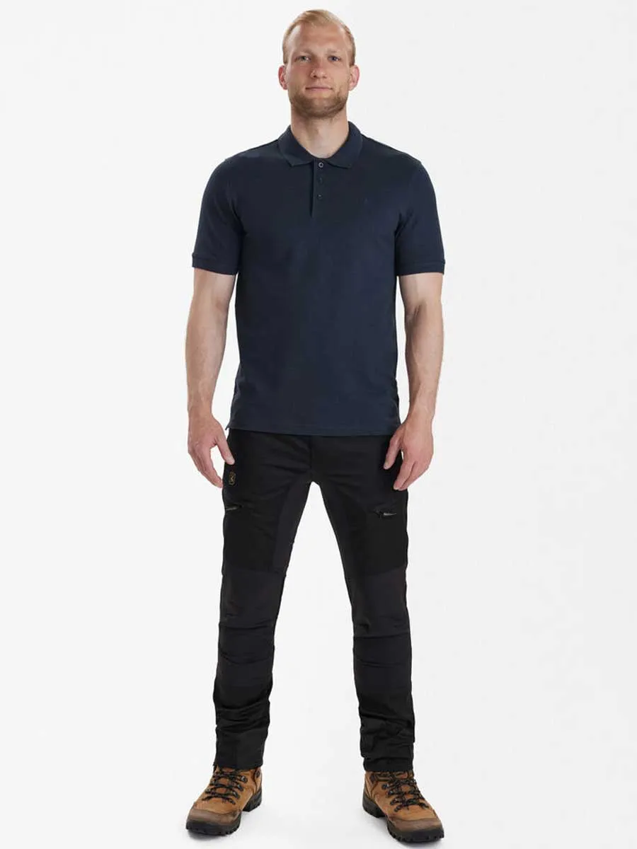 DEERHUNTER Harris Polo Shirt - Men's - Dark Blue