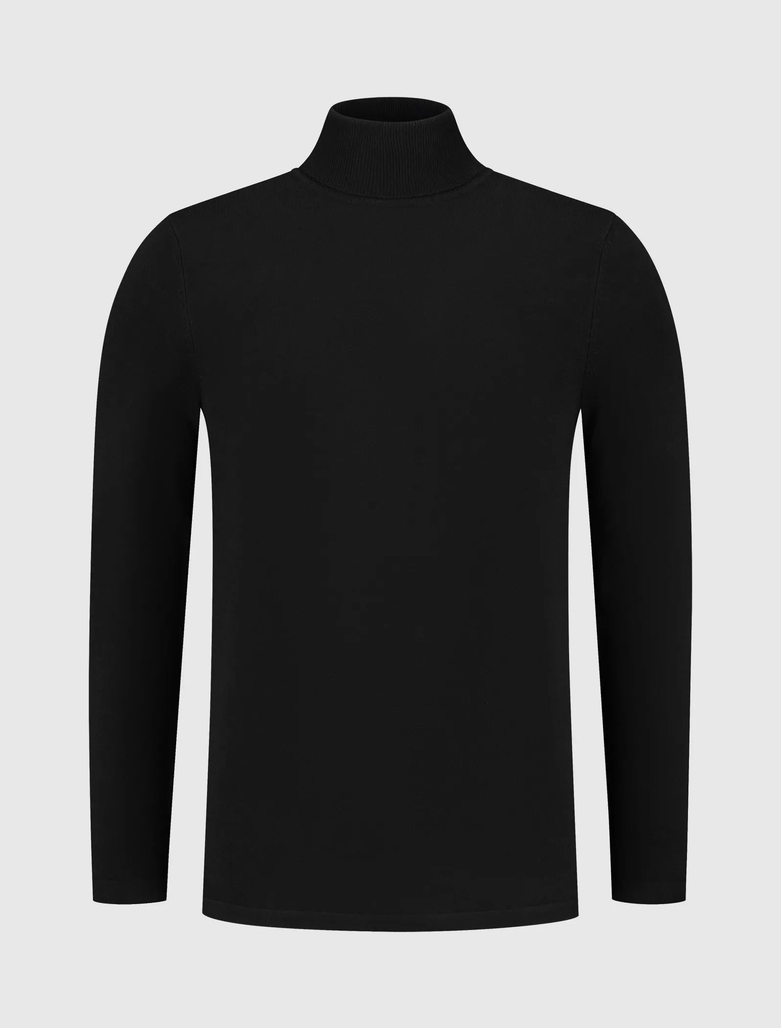 Essential Knitwear Turtleneck Sweater | Black