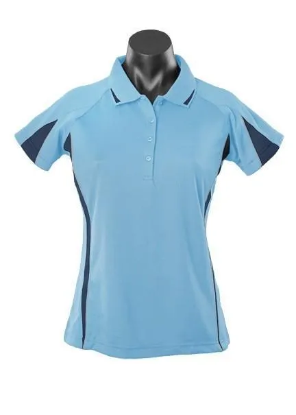 Eureka Ladies Polo - Sky/Navy