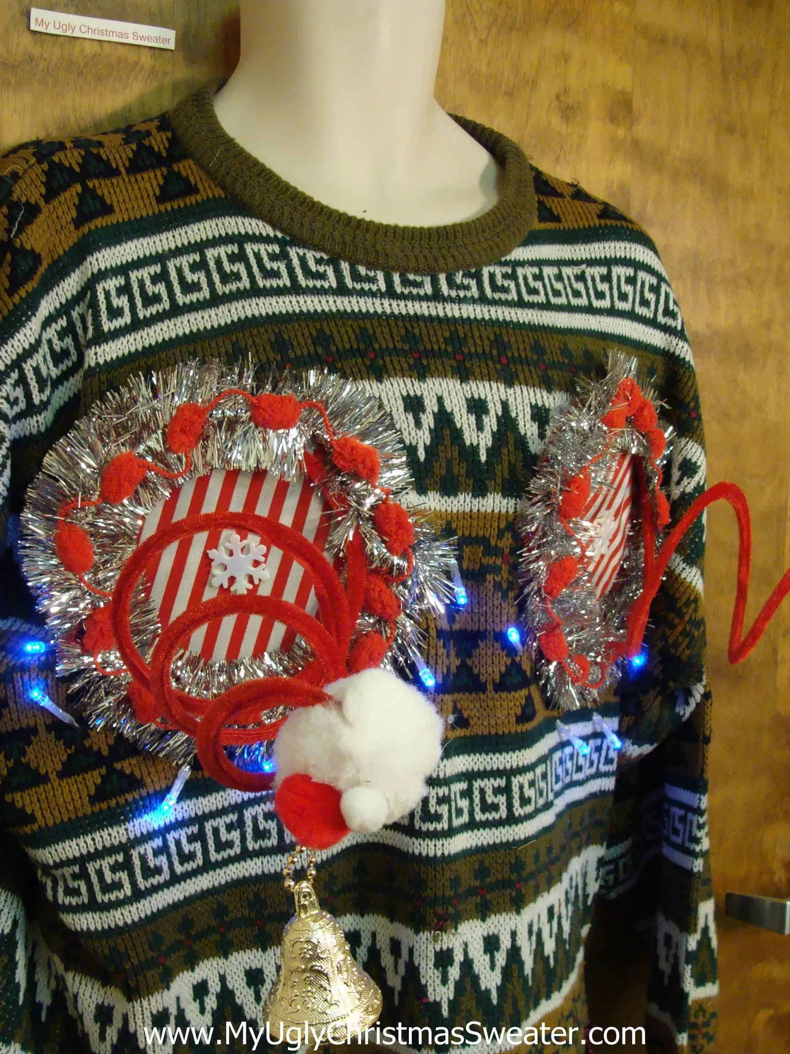 Funny Gift Light Up Ugly Christmas Jumper Naughty Sweater