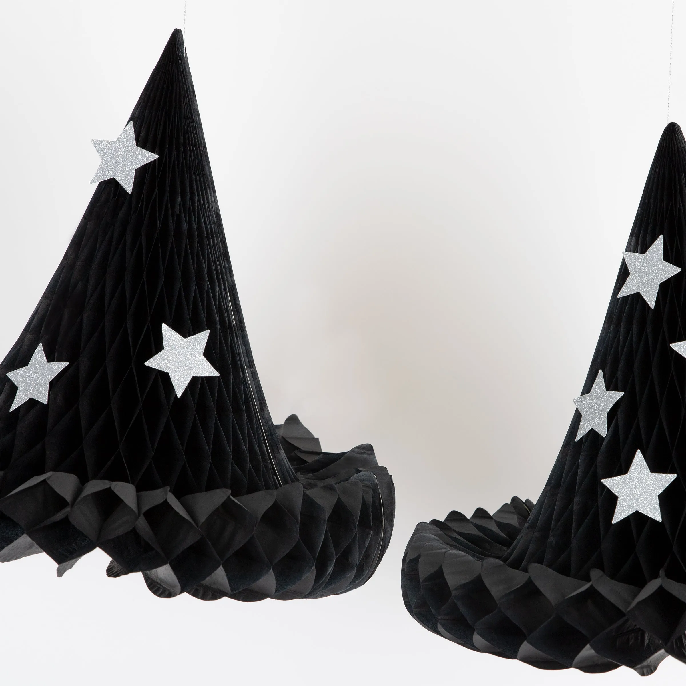 Hanging Honeycomb Witch Hat Decorations (x 3)