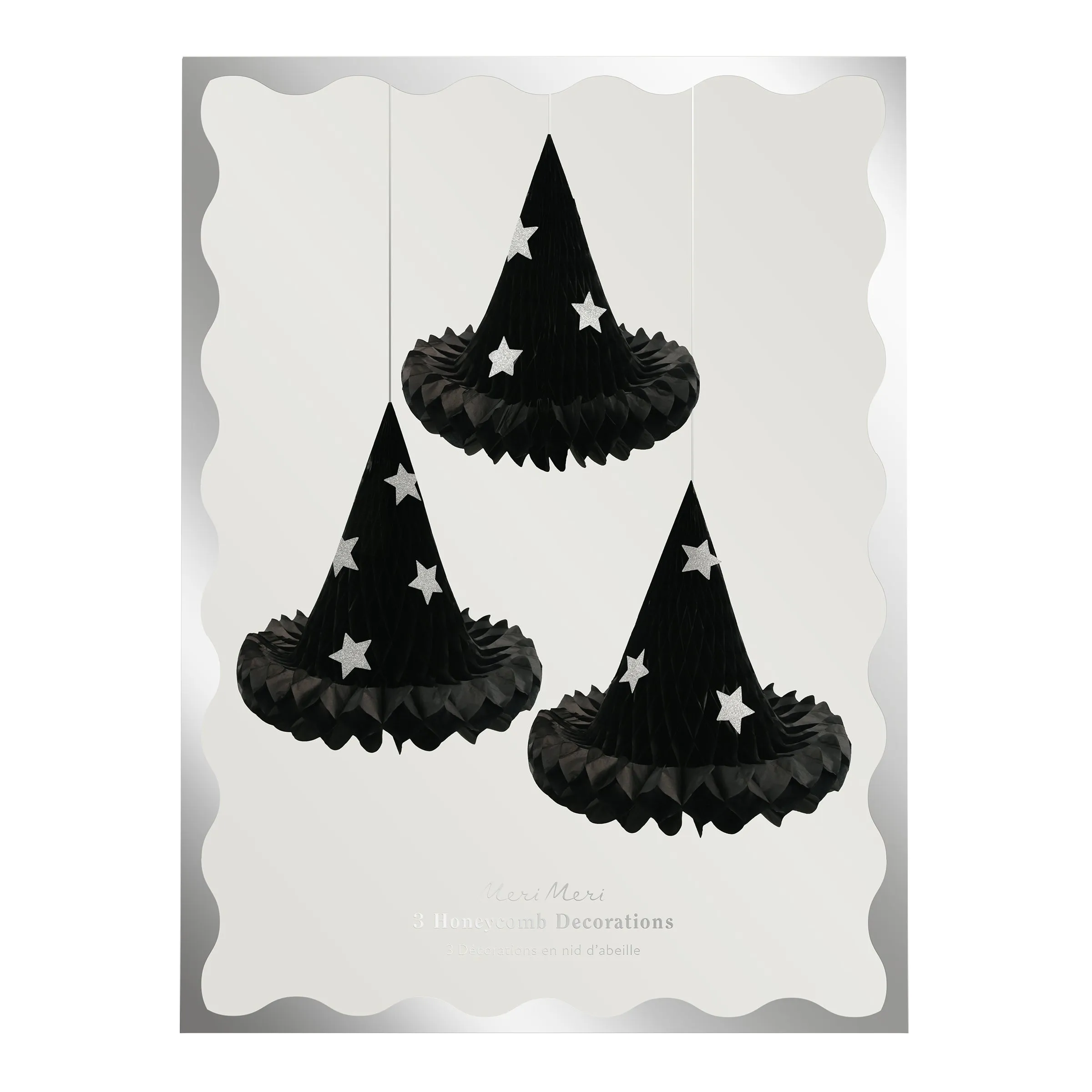 Hanging Honeycomb Witch Hat Decorations (x 3)