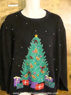 Huge Tree and Gifts 2sided Ugliest Christmas Sweater