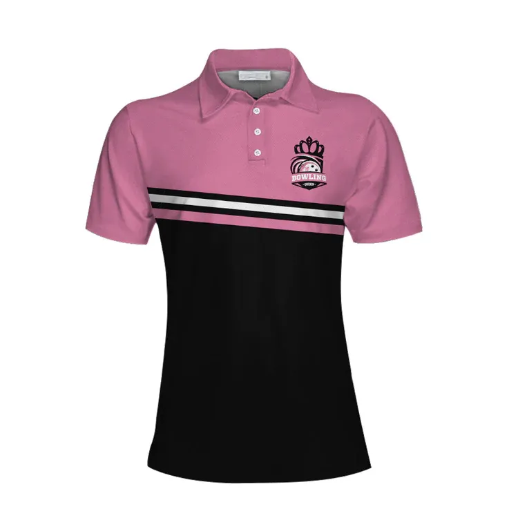 I'M A Classy Sassy Bowling Girl Black And Pink Bowling Short Sleeve Women Polo Shirt, Bowling Gift For Ladies Coolspod