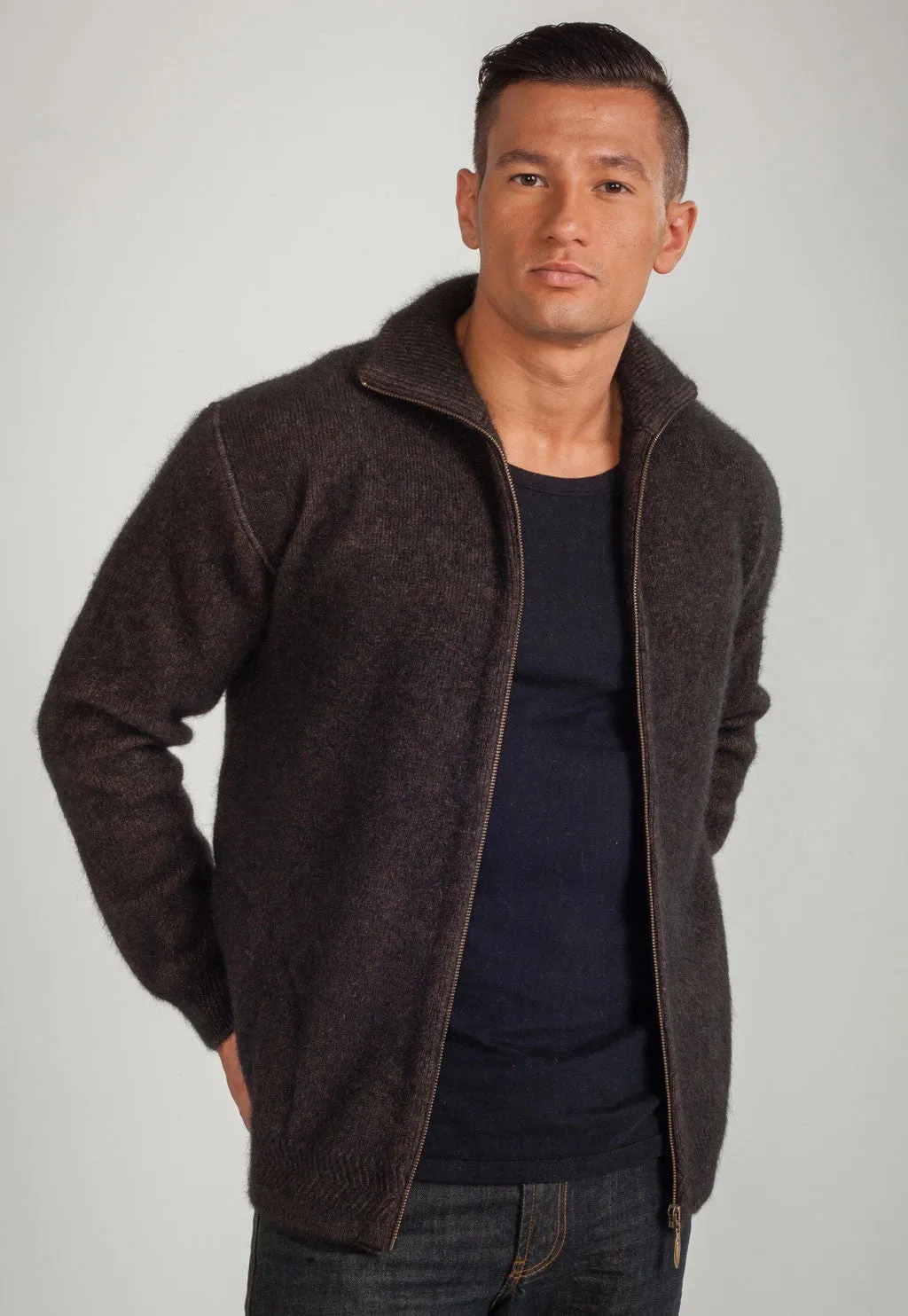 KORU MERINO POSSUM zip collared JACKET