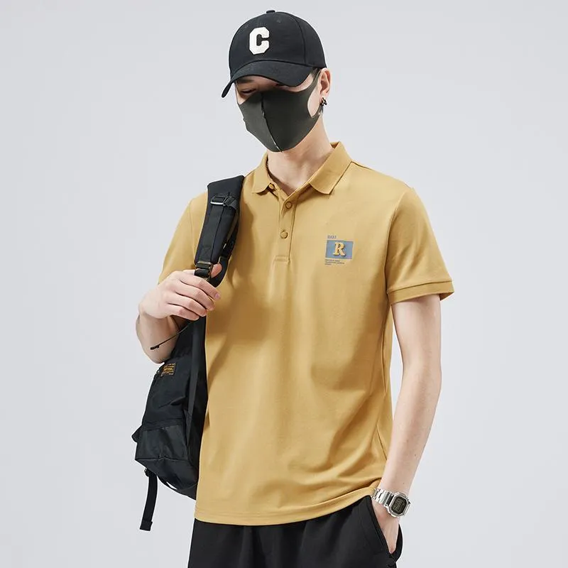 Lapel Pure Cotton Elasticity Chic Quality Short Sleeve Polo Shirt