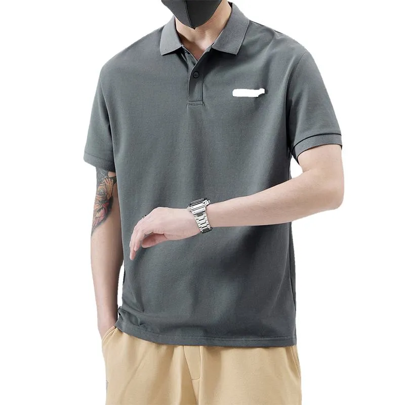 Lapel Pure Cotton Simplicity Chic Short Sleeve Polo Shirt