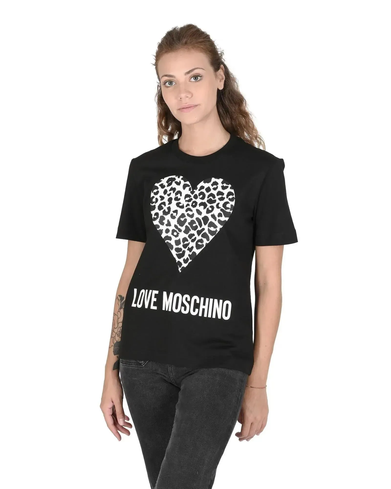 Love Moschino Women Cotton T-Shirt with Logo Detail - 44 EU