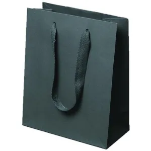 Manhattan Twill Handle Shopping Bags-Gray- 8.0 x 4.0 x 10.0