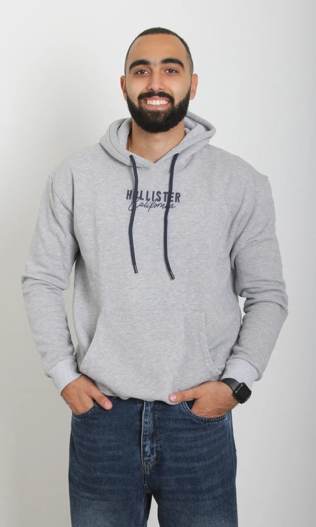 Men Milton Slim Fit Hoodie (Grey)