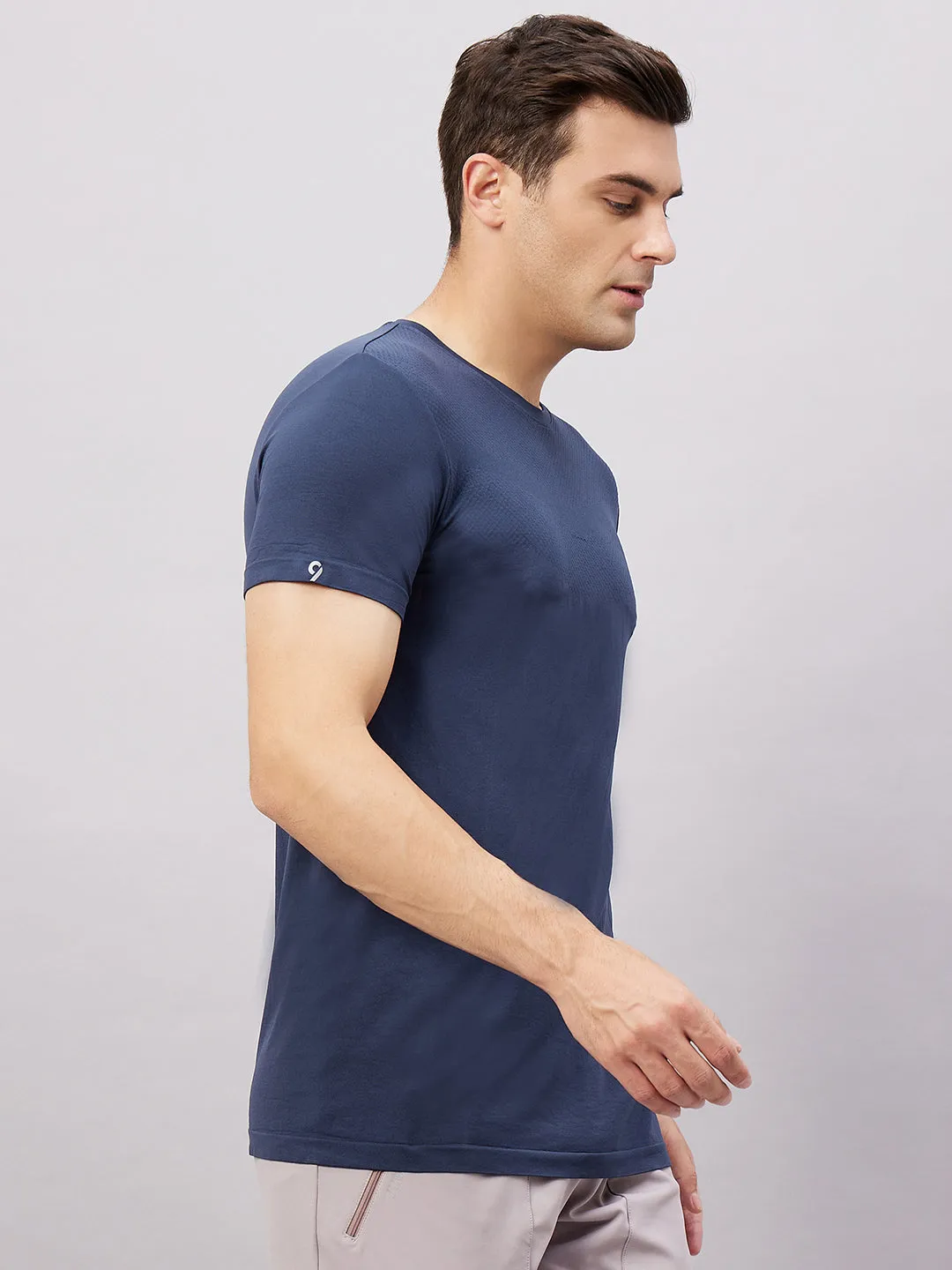 Men's Round Neck Half Sleeves T-Shirt - French Navy