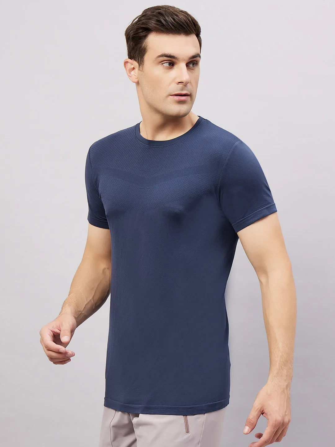 Men's Round Neck Half Sleeves T-Shirt - French Navy