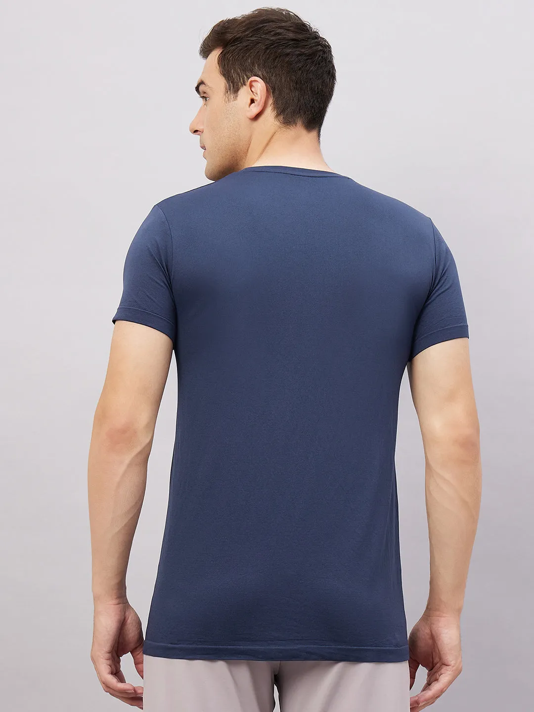 Men's Round Neck Half Sleeves T-Shirt - French Navy