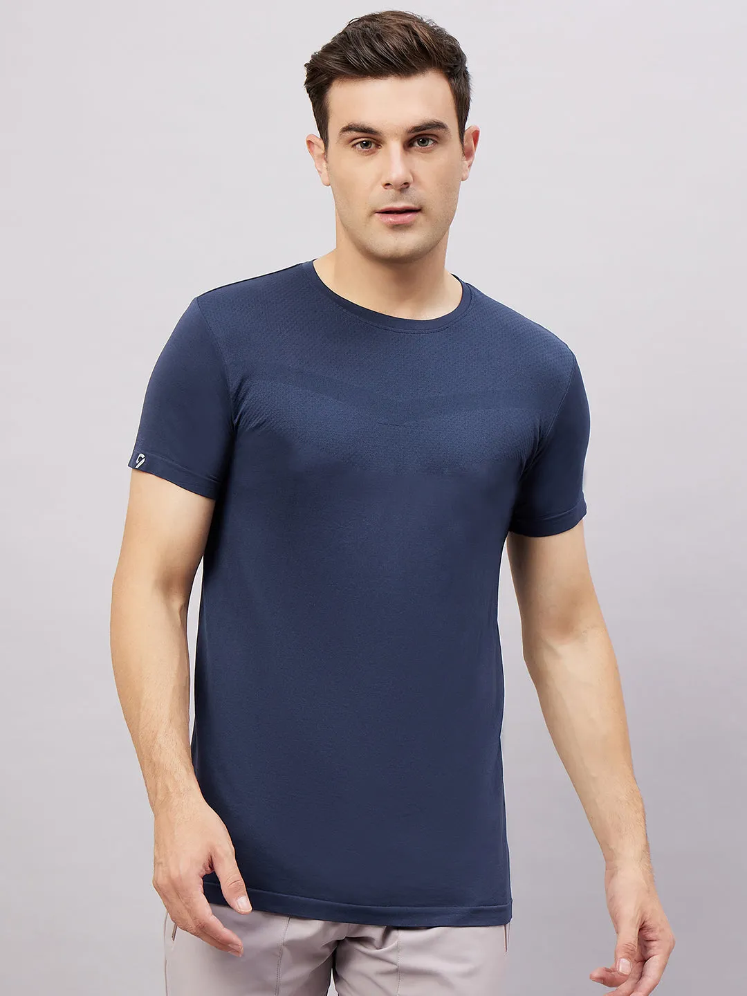 Men's Round Neck Half Sleeves T-Shirt - French Navy