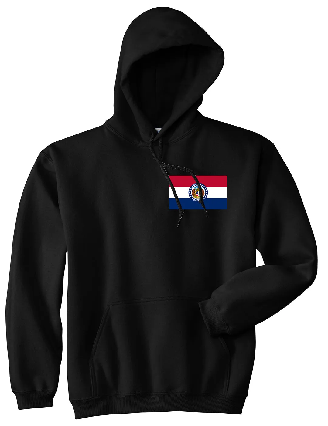 Missouri State Flag MO Chest Mens Pullover Hoodie