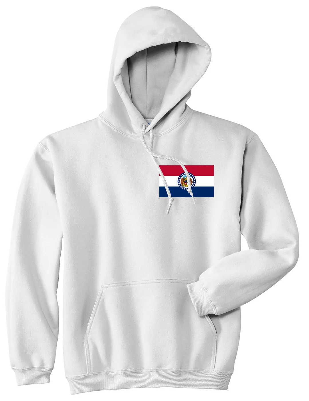 Missouri State Flag MO Chest Mens Pullover Hoodie