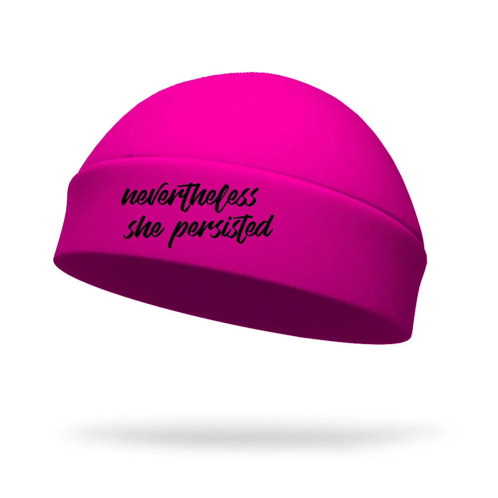 Never the Less She Persisted Wicking Regular Hat - Black Logo