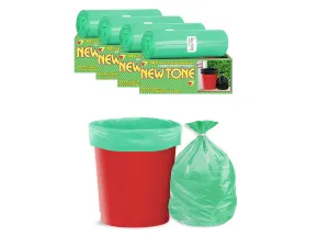 Newtone Premium Garbage Bags Size 19 X 21 Inches (Medium) 120 Bags (4 Rolls) Dustbin Bag/Trash Bag - Green Color