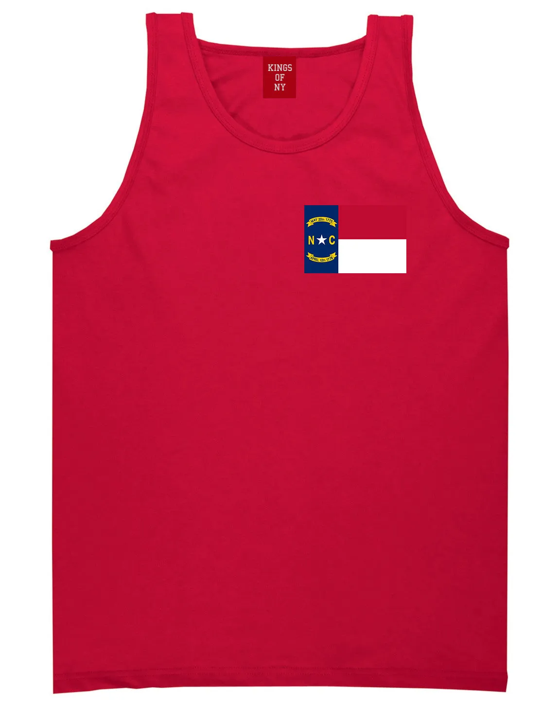 North Carolina State Flag NC Chest Mens Tank Top T-Shirt