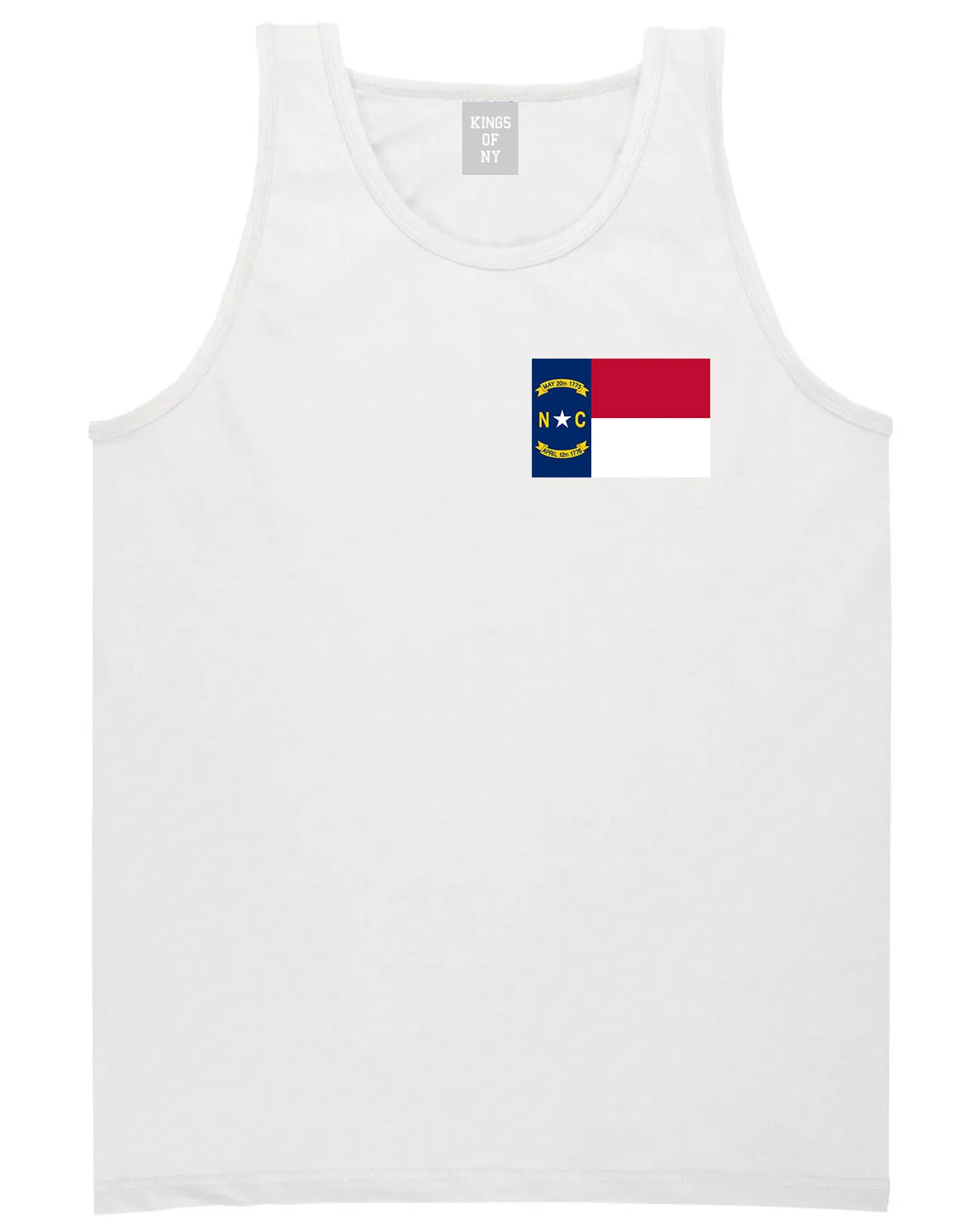 North Carolina State Flag NC Chest Mens Tank Top T-Shirt