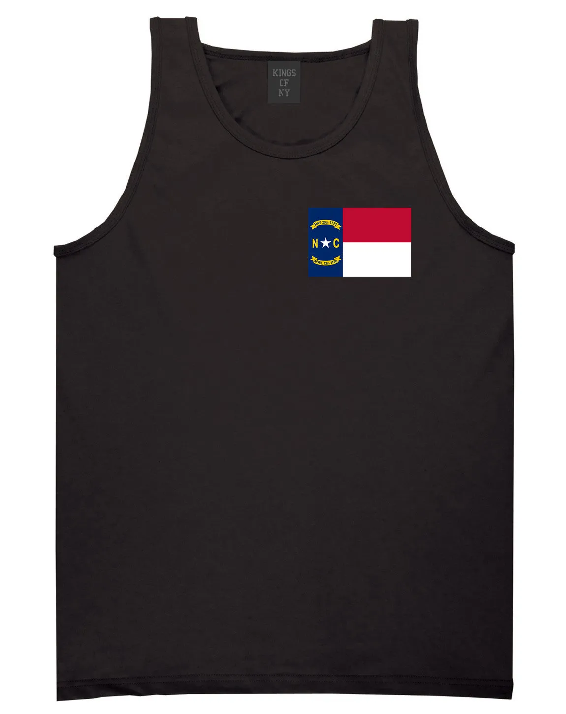 North Carolina State Flag NC Chest Mens Tank Top T-Shirt