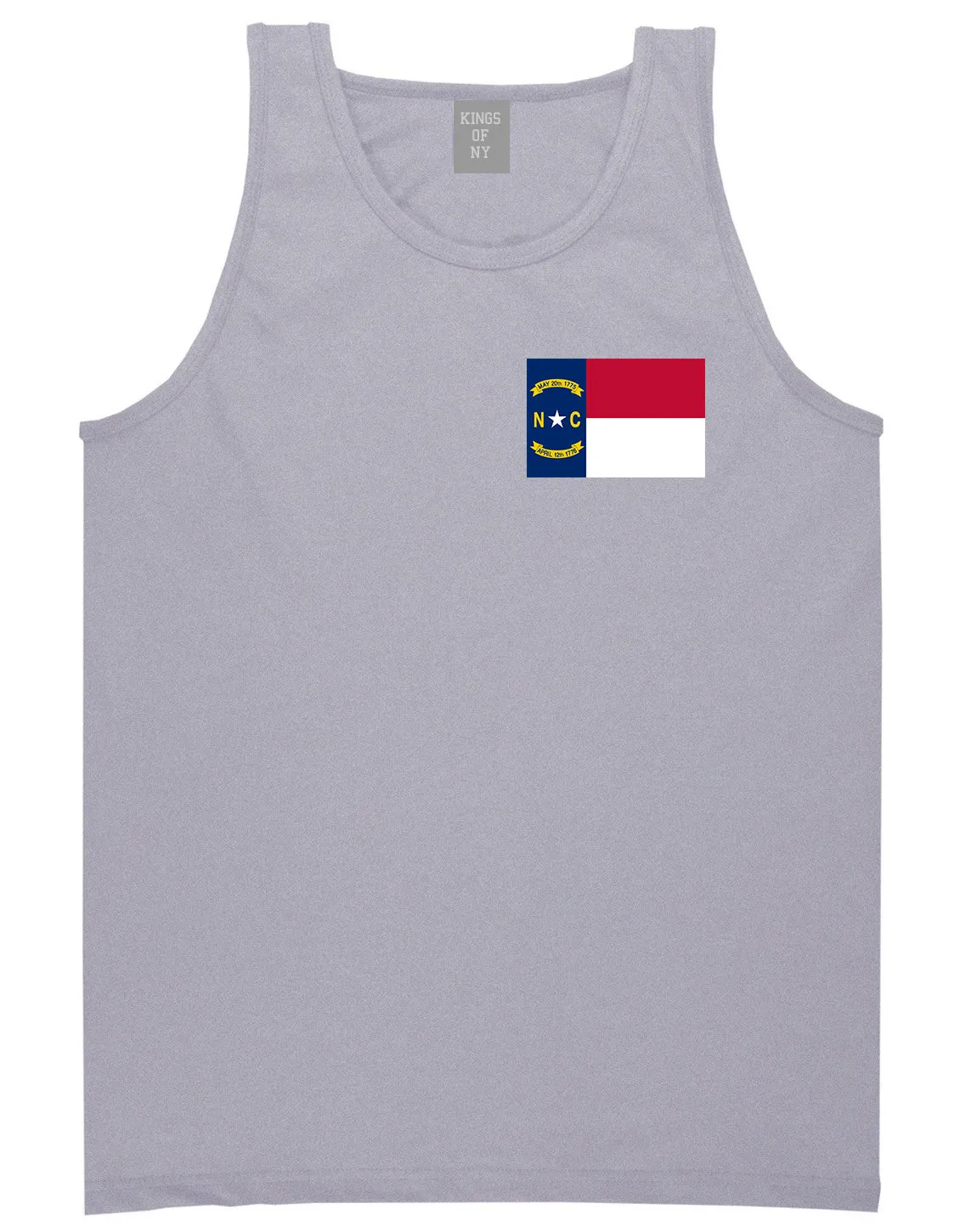 North Carolina State Flag NC Chest Mens Tank Top T-Shirt