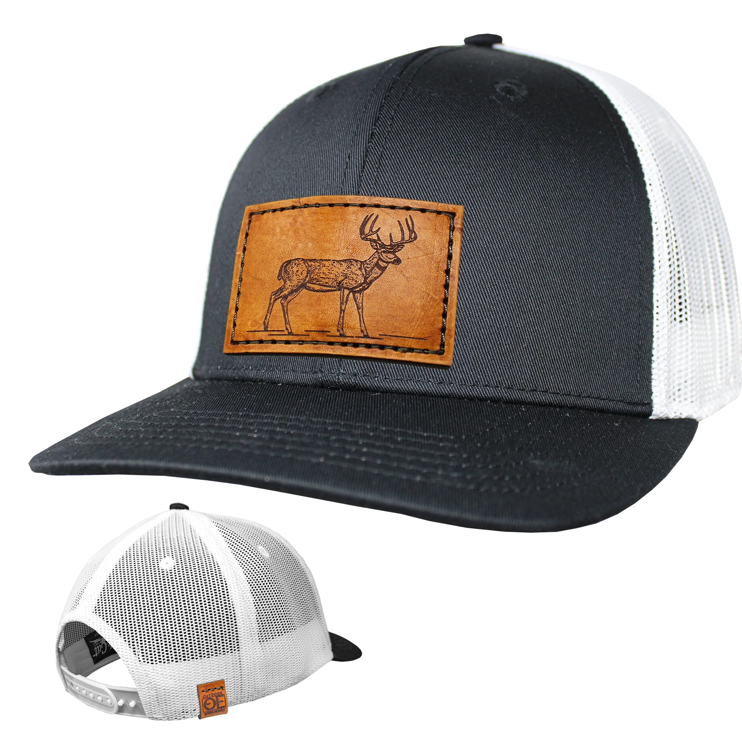 OE - Performance Trucker Hat - Whitetail Buck Leather Patch