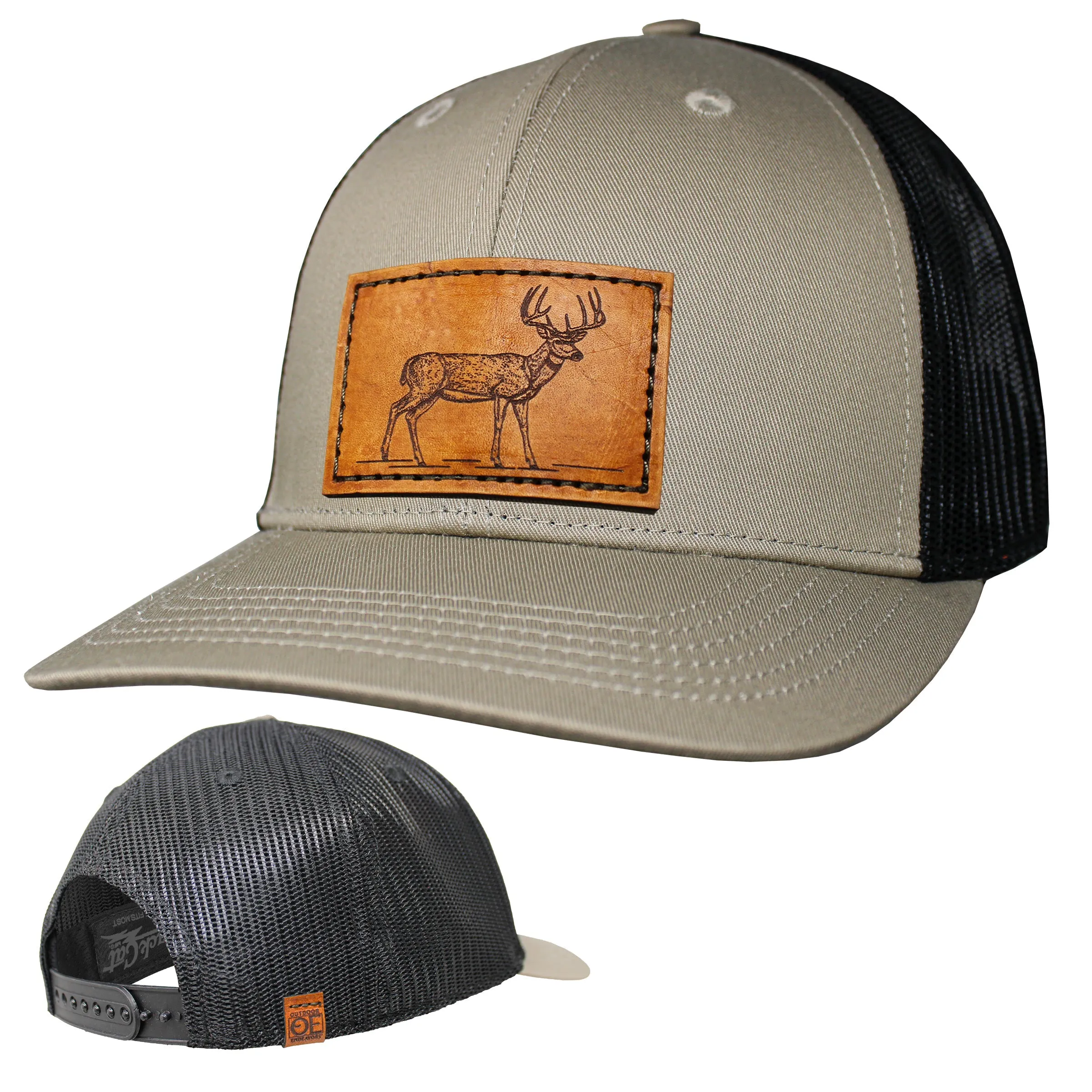 OE - Performance Trucker Hat - Whitetail Buck Leather Patch