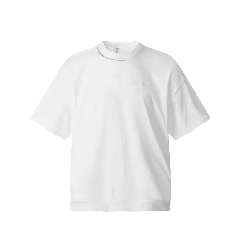 Oversized White T-Shirt - Half Sleeve Street Wear for Men