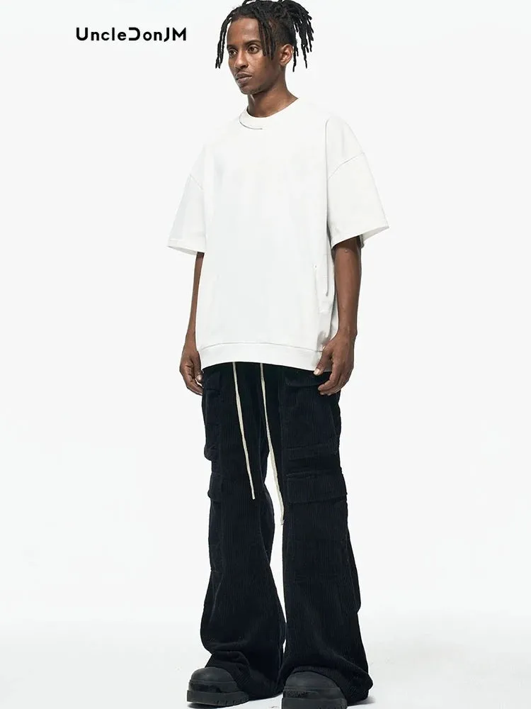 Oversized White T-Shirt - Half Sleeve Street Wear for Men