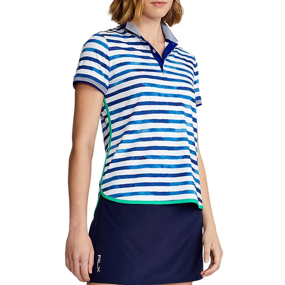 Polo Golf Ralph Lauren Women's Short Sleeve Polo Shirt - Blue Artist Stripe