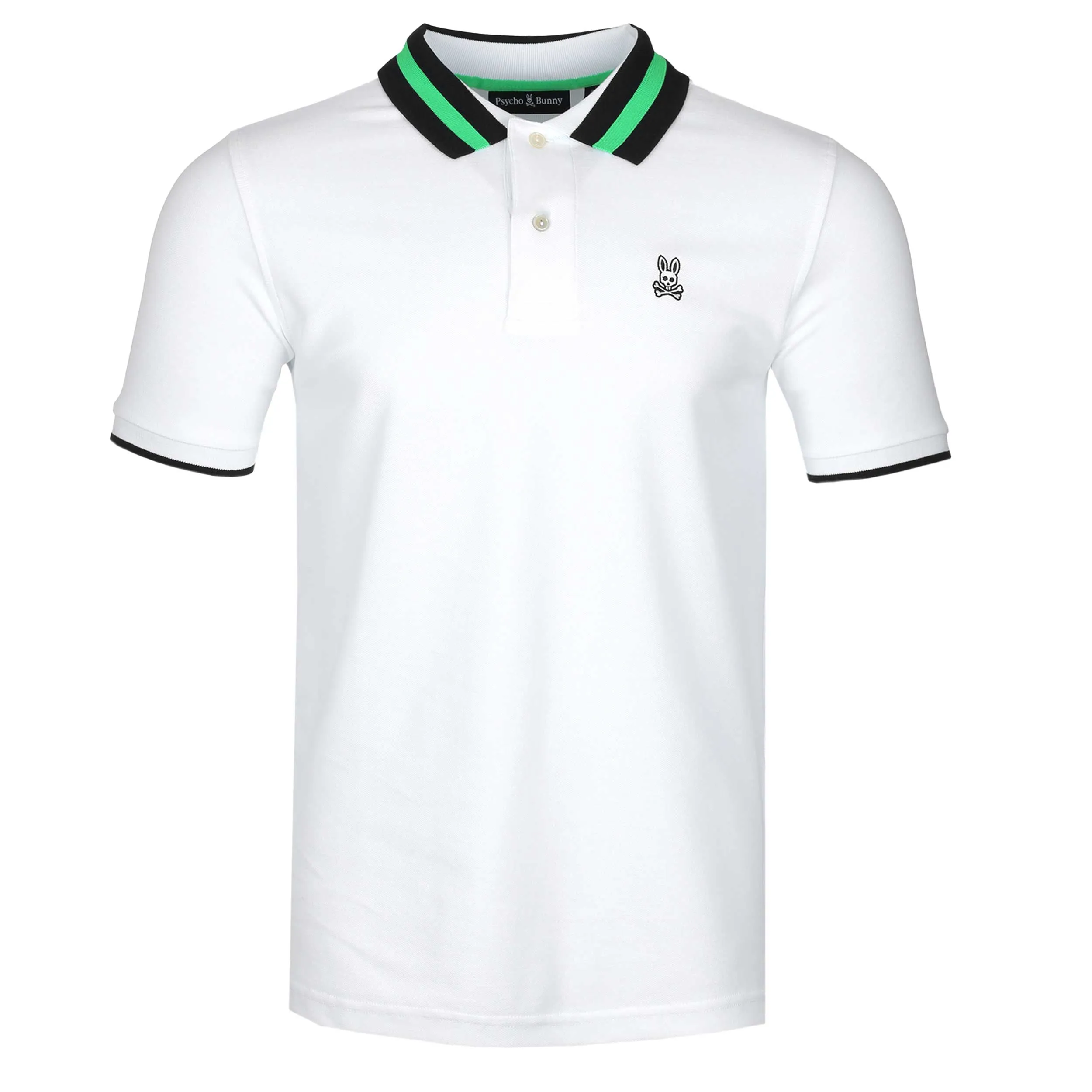 Psycho Bunny Alva Fashion AOP Polo Shirt in White