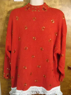 Red Bling Christmas Sweater