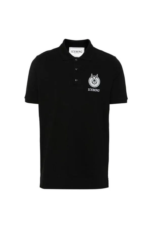 Round Bunny Logo L5 Polo Shirt (Black) - I24F03463109000