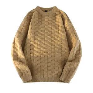 Round Neck Loose Fit Knitted Sweater