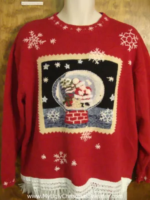 Santa Snow Globe Ugly Christmas Jumper